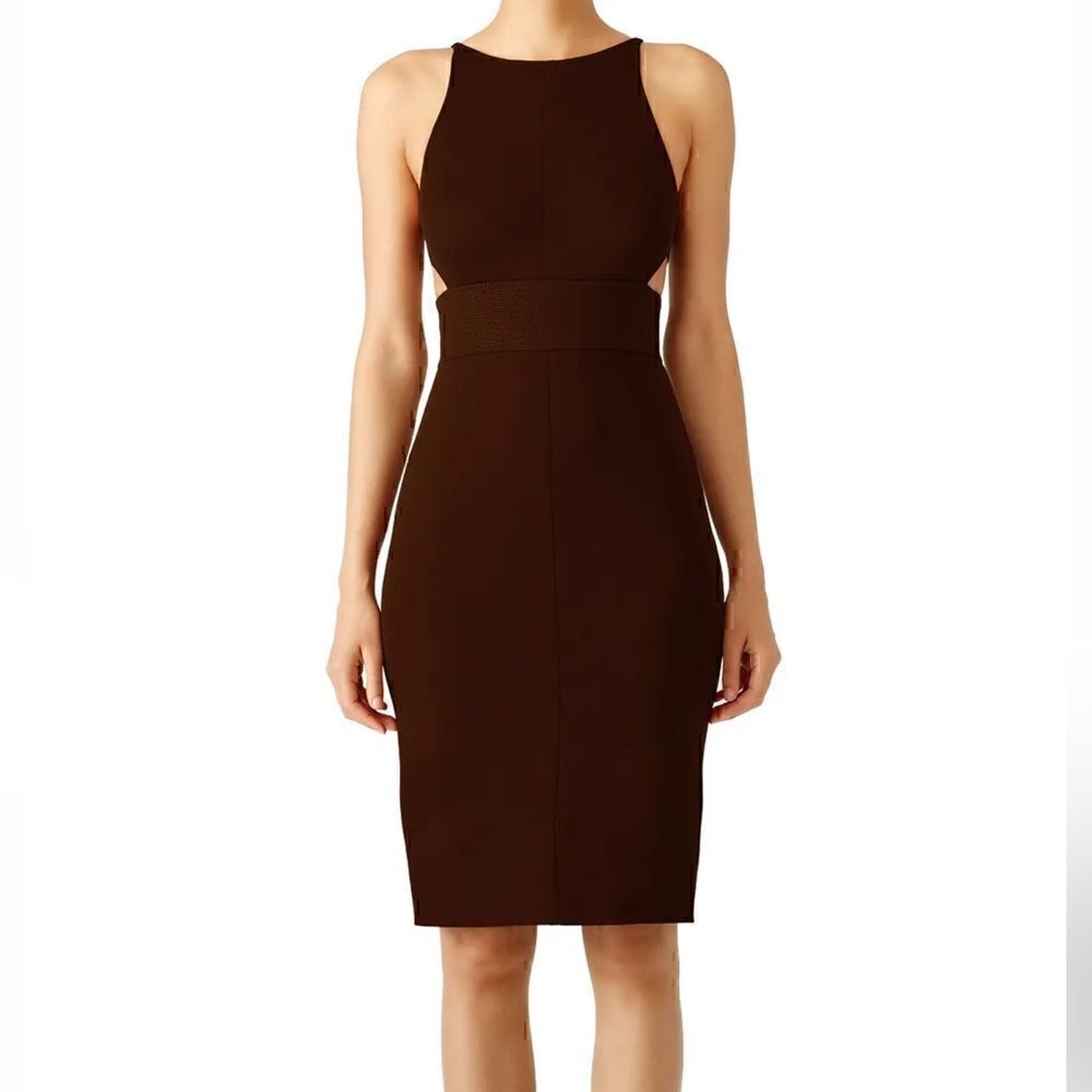 Narciso Rodriguez Oxblood Cut Out Sheath